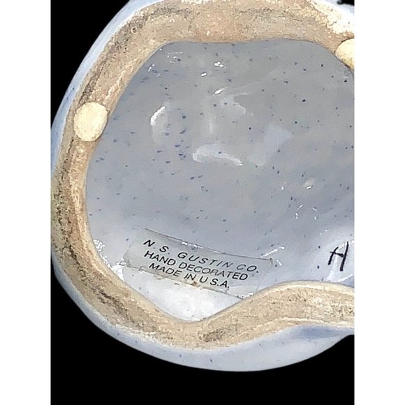 Vintage NS Gustin Co Ceramic White Cats Flowers and Bows Standing And Laying - Picture 8 of 8